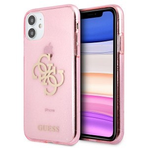 iPhone 11 Guess GUHCN61PCUGL4GPI Big 4G Glitter tok pink
