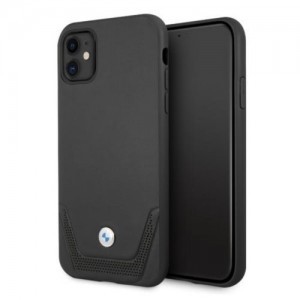 iPhone 11 BMW Leather Perforate bőrtok fekete (BMHCN61RSWPK)