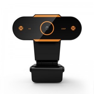1080p HD webkamera USB 2.0 mikrofonnal A9 fekete-narancs