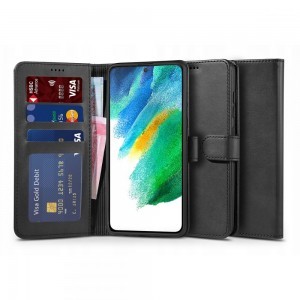 Samsung Galaxy S21 FE Tech-Protect Wallet fliptok fekete