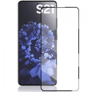 Samsung Galaxy S21 kijelzővédő üvegfólia 5D fekete kerettel
