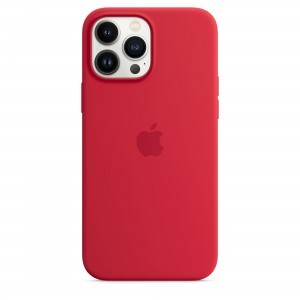 iPhone 13 Pro Max szilikontok (PRODUCT)RED (MM2V3ZM/A) Apple gyári MagSafe-rögzítésű