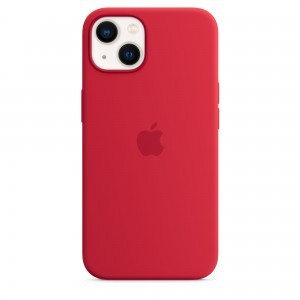iPhone 13 szilikontok (PRODUCT)RED (MM2C3ZM/A) Apple gyári MagSafe-rögzítésű