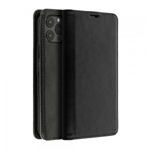 Samsung Galaxy Note 20 Magnet Elite Mágneses környezetbarát bőr fliptok fekete