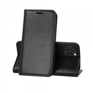 Samsung Galaxy Note 20 Ultra Magnet Elite Mágneses környezetbarát bőr fliptok fekete