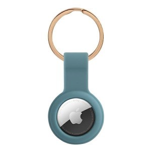 Guess Apple Airtag szilikon tok kulcstartóra kék