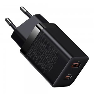 Baseus Super Pro gyors fali töltő adapter USB / USB Type C 30W Power Delivery Quick Charge fekete (CCSUPP-E01)