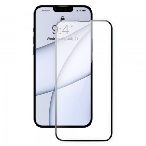 iPhone 13 Pro Max Baseus 0,3mm Full Screen Glass 2x kijelzővédő üvegfólia fekete kerettel (SGQP010201)