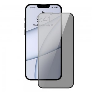 iPhone 13 Pro Max Baseus Anti Spy Full Screen Glass 0,23mm 2x kijelzővédő üvegfólia fekete kerettel (SGQP020501)