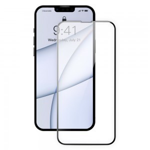 iPhone 13 Pro Max Baseus Full Screen Porcelain Glass 0,3mm 2x kijelzővédő üvegfólia fekete kerettel (SGQP030201)