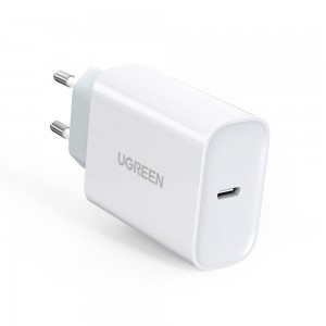 Ugreen univerzális hálózati gyorstöltő USB Type-C aljzattal 30W PD QC 4.0 fehér (70161)