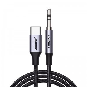 Ugreen AUX audio kábel 3.5mm mini jack - USB Type-C  1m black (CM450 20192)