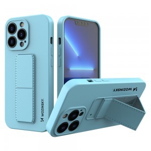 iPhone 13 Wozinsky Kickstand flexibilis szilikon tok kék
