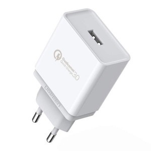 Ugreen hálózati töltő adapter USB QC 3.0 fehér (CD122)