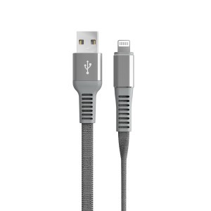 MFi iPhone töltőkábel USB-A - lightning 1m szürke (CA-07) Alphajack