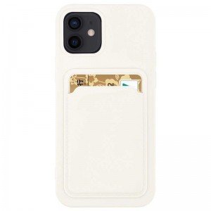 Samsung Galaxy A32 5G Card Case Szilikon tok hátlapi kártyatartóval fehér