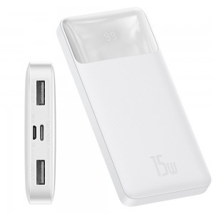 Baseus Bipow Powerbank 10000mAh 2xUSB / 1xUSB Type-C / Micro USB 15W fehér (PPDML-I02)