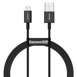Baseus Superior USB - Lightning gyorstöltő adatkábel 2,4A 1 m fekete