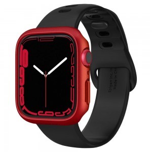 Apple Watch 7 (45mm) Spigen Thin Fit tok metál piros (ACS04177)