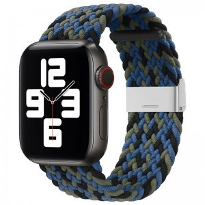 Apple Watch 4/5/6/7/8/SE/Ultra (42/44/45/49mm) Fabric szövet óraszíj kék