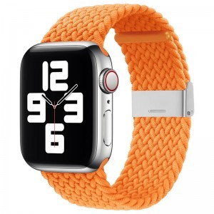 Apple Watch 7/6 / SE / 5/4/3/2 (45mm / 44mm / 42mm) Fabric szövet óraszíj narancssárga