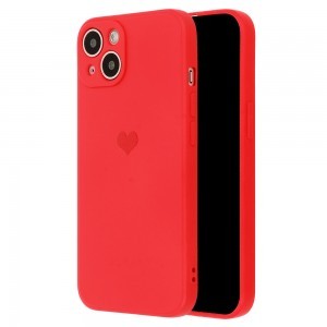 iPhone 13 Pro Max Vennus szilikon tok szív mintával piros