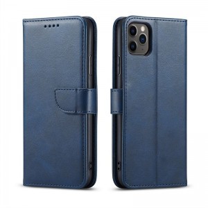 Samsung Galaxy A32 5G mágneses PU bőr fliptok kártyatartóval kék Alphajack