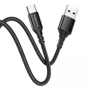 Borofone BX54 Ultra Bright USB - USB Type-C kábel 2.4A 1m fekete