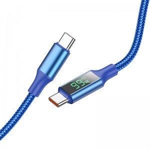 Borofone BU32 Exclusive USB Type-C - USB Type-C kábel PD 100W 3A 1,2m kék