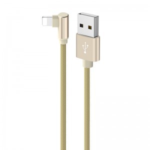 Borofone BX26 Express USB - Lightning kábel döntött fejjel 2.4A 1m arany