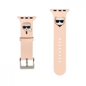 Apple Watch 38/40/41 mm Karl Lagerfeld Karl és Choupette óraszíj rózsaszín (KLAWMSLCKP)