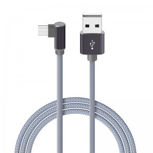Borofone BX26 Express USB - micro USB kábel döntött fejjel 2.4A 1m szürke