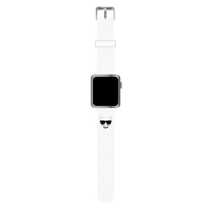 Apple Watch 42/ 44/ 45mm Karl Lagerfeld KLAWLSLCW  Choupette Head óraszíj fehér (KLAWLSLCW)