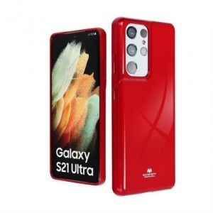 Samsung Galaxy S22 Mercury Jelly szilikon tok piros