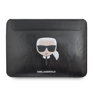 Karl Lagerfeld Head Embossed Sleeve Macbook tok 13/ 14'' fekete (KLCS14KHBK)