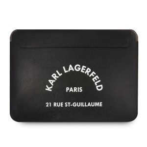 Karl Lagerfeld Saffiano RSG Embossed Sleeve macbook tok 16'' fekete (KLCS16RSGSFBK)
