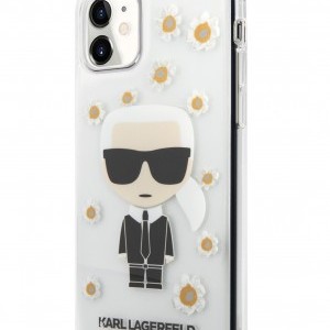 iPhone 11 Karl Lagerfeld Ikonik Flower tok átlátszó (KLHCN61HFLT)