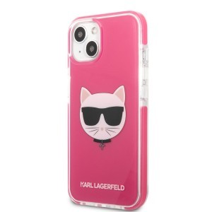 iPhone 13 mini Karl Lagerfeld TPE Choupette Head tok fukszia (KLHCP13STPECPI)