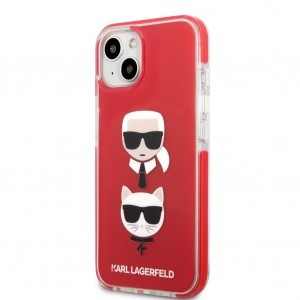 iPhone 13 mini Karl Lagerfeld TPE Karl and Choupette tok piros (KLHCP13STPE2TR)