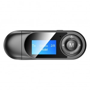 Bluetooth USB-3.5mm audio adapter adó/vevő audio-streaming TV-hez, számítógéphez, autóhoz LCD kijelzővel (T13)