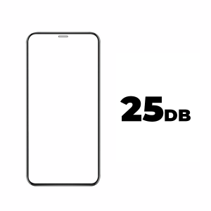 25db iPhone 7/8/SE 2020/SE 2022 9H 5D kijelzővédő üvegfólia fekete kerettel