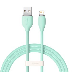 Baseus Jelly USB - Lightning kábel 2.4A 1.2m zöld (CAGD000006)