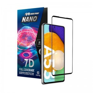 Samsung Galaxy A53 Crong 7D Nano rugalmas üveg hibrid képernyővédő 9H