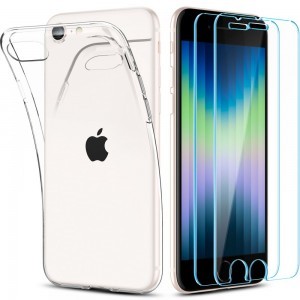 iPhone 7/8/SE 2020/SE 2022 Spigen Crystal Pack tok + üvegfólia Crystal Clear (ACS04355)