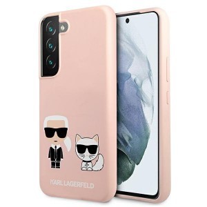 Samsung Galaxy S22 Karl Lagerfeld KLHCS22SSSKCI Karl Choupette Liquid Silicone tok light pink