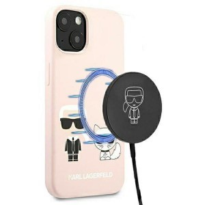 iPhone 13 Karl Lagerfeld KLHMP13MSSKCI Karl Choupette MagSafe hardcase tok light pink