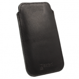 iPhone 13/13 Pro / 12/12 Pro Nexeri Leather Pocket bőr tok XL fekete