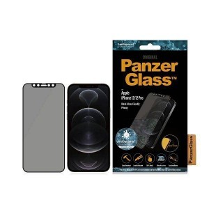 iPhone 12/12 Pro PanzerGlass E2E MicroFracture Antibakteriális tokbarát üvegfólia fekete