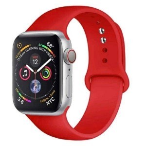 Apple Watch 42/44/45 mm Beline Silicone óraszíj piros