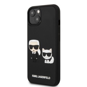 iPhone 13 Karl Lagerfeld 3D Karl and Choupette tok fekete (KLHCP13M3DRKCK)